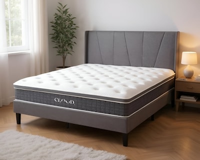 Foto 2 | Colchón Individual + Cama Gris| Set Cloud Pro Cambridge | Cama Completa