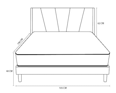 Foto 8 | Colchón Individual + Cama Beige | Set Cloud Eco Cambridge | Cama Completa