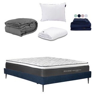 Foto 1 | Colchón Dicasa Trini Matrimonial + Base Cama Slim + Almohada One + Protector Cloud + Sabanas Softy + Edredon Homy