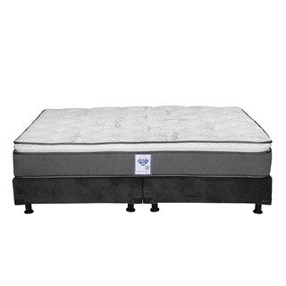 Foto 2 | Colchón Spring Air Prestige + Box Dicasa Color Gris King Size + 2 Almohadas Trinity + Protector Trinity