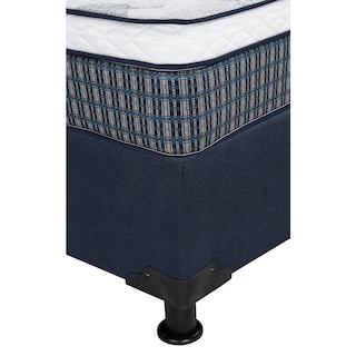 Foto 4 | Colchón Spring Air Cardona + Box Dicasa Color Azul King Size + 2 Almohadas Trinity + Protector Trinity