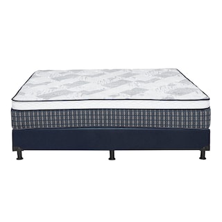 Foto 5 | Colchón Spring Air Cardona + Box Dicasa Color Azul King Size + 2 Almohadas Trinity + Protector Trinity