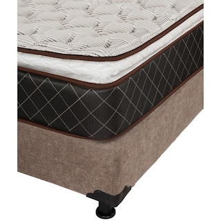 Foto 4 | Colchón Spring Air Minesota + Box Dicasa Color Café Matrimonial + 2 Almohadas Trinity + Protector Trinity