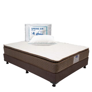 Foto 1 | Colchón Restonic Nautilus + Box Dicasa Color Chocolate Matrimonial +almohada Osos