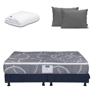 Foto 1 | Colchón Dicasa Bongo King Size + Box Dicasa Azul + Almohada 2pack + Protector Cloud