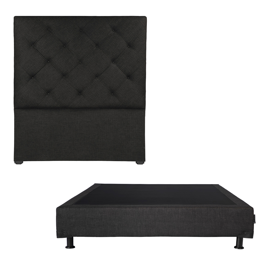 Foto 2 | Cabecera Dicasa Ikki Queen Size Negro+box Dicasa Queen Size  Negro+colchón Spring Air Cardona