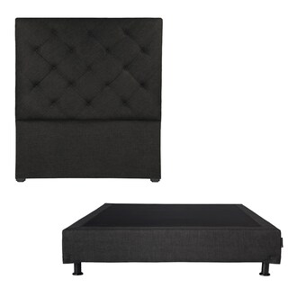 Foto 2 | Cabecera Dicasa Ikki Queen Size Negro+box Dicasa Queen Size Negro+colchón Spring Air Cardona