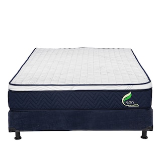 Foto 2 | Colchón Restonic Eon + Box Dicasa Color Azul Matrimonial + 2 Almohadas Osos + Protector Ultra