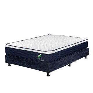 Foto 3 | Colchón Restonic Eon + Box Dicasa Color Azul Matrimonial + 2 Almohadas Osos + Protector Ultra