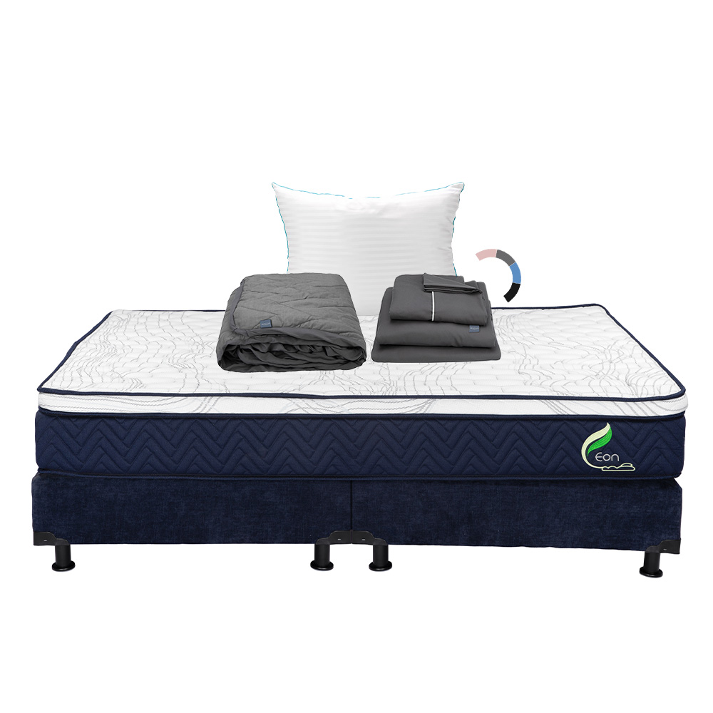 Foto 1 | Colchón Dicasa Eon King Size + Box Dicasa + Almohada Royal + Protector Lux + Sábanas Royal