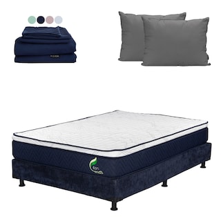 Foto 1 | Colchón Dicasa Eon Queen Size + Box Dicasa + Almohada 2pack + Sábanas Softy