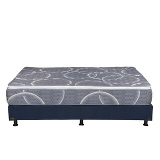 Foto 5 | Colchón Restonic Bongo + Box Dicasa Azul Matrimonial + 2 Almohadas Trinity + Sábanas Trinity