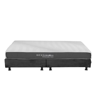 Foto 2 | Colchón Dicasa Inabox King Size + Box Dicasa Gris Oxfrod + Almohada 2pack + Protector Cloud