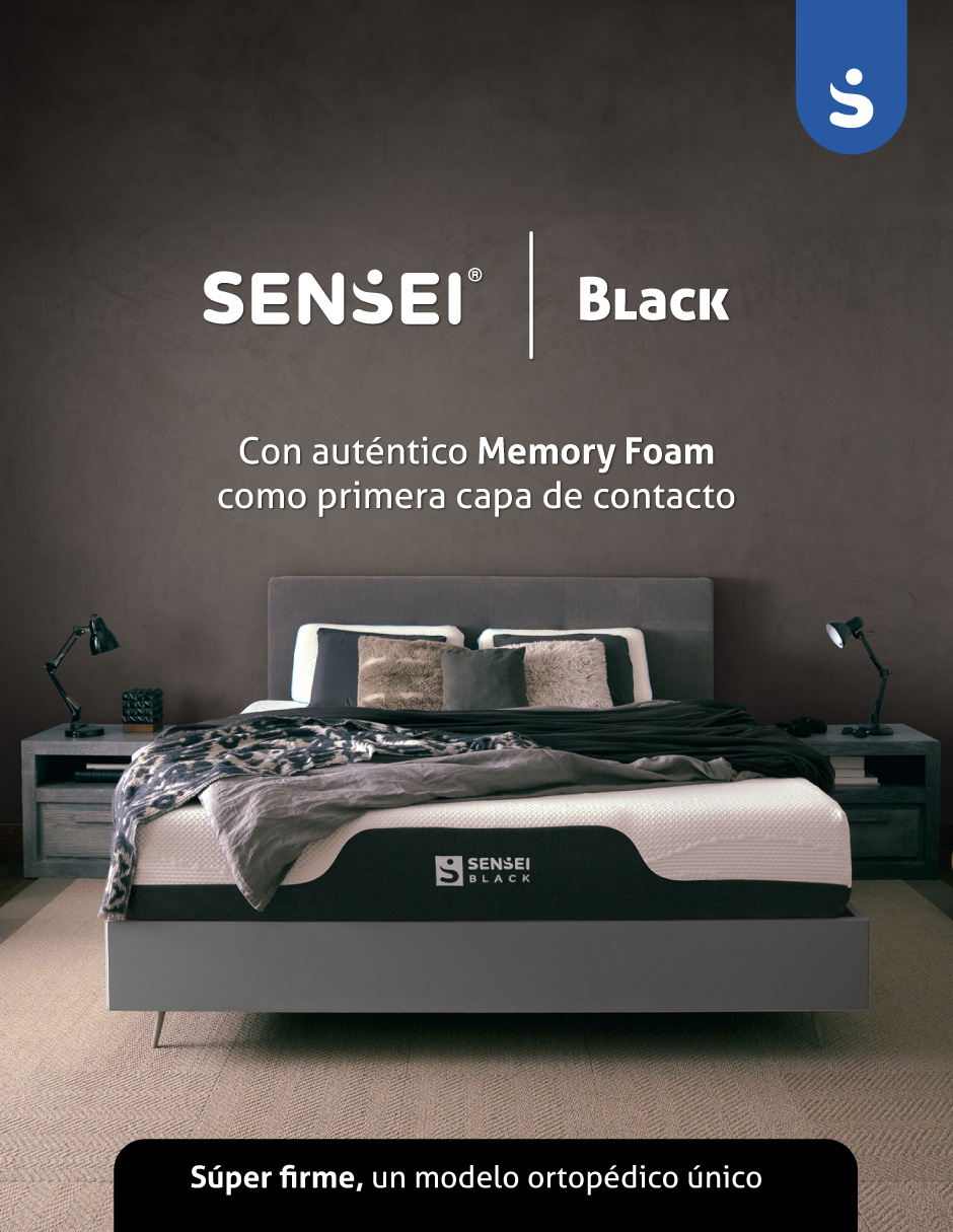 Foto 5 | Colchón en Caja Matrimonial Sensei de Memory Foam Black