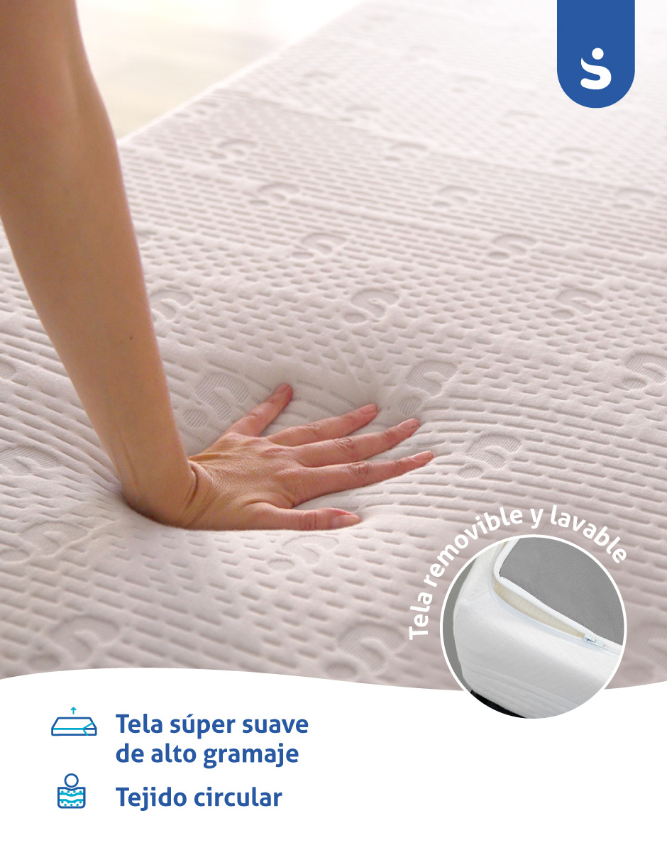 Foto 4 | Colchón en Caja Individual Sensei de Memory Foam Clásico