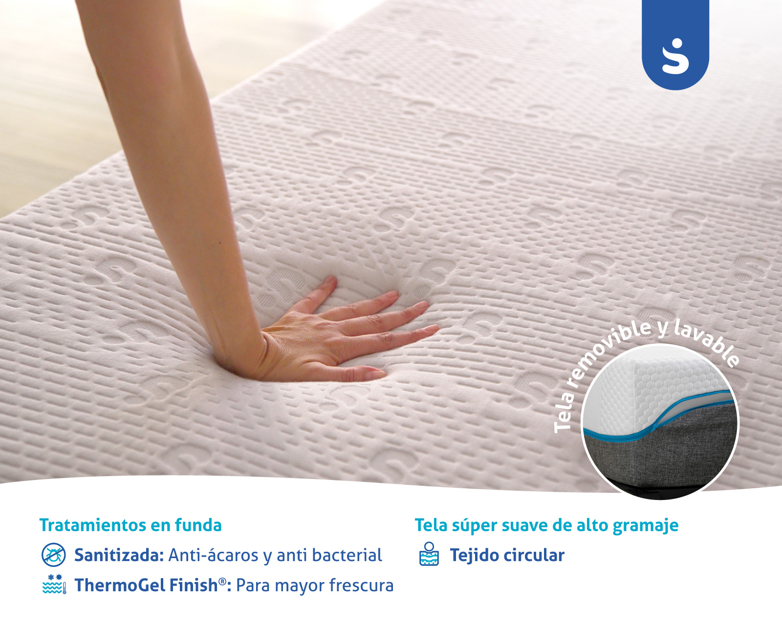 Foto 5 pulgar | Colchón en Caja Individual Sensei de Memory Foam Máster