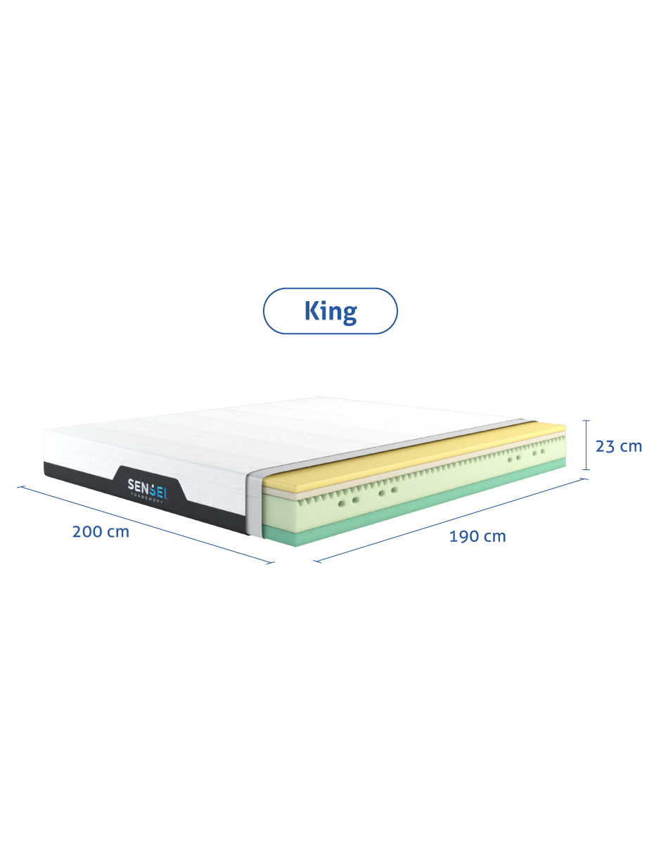 Foto 7 | Colchón en Caja King Size Sensei de Memory Foam Clásico