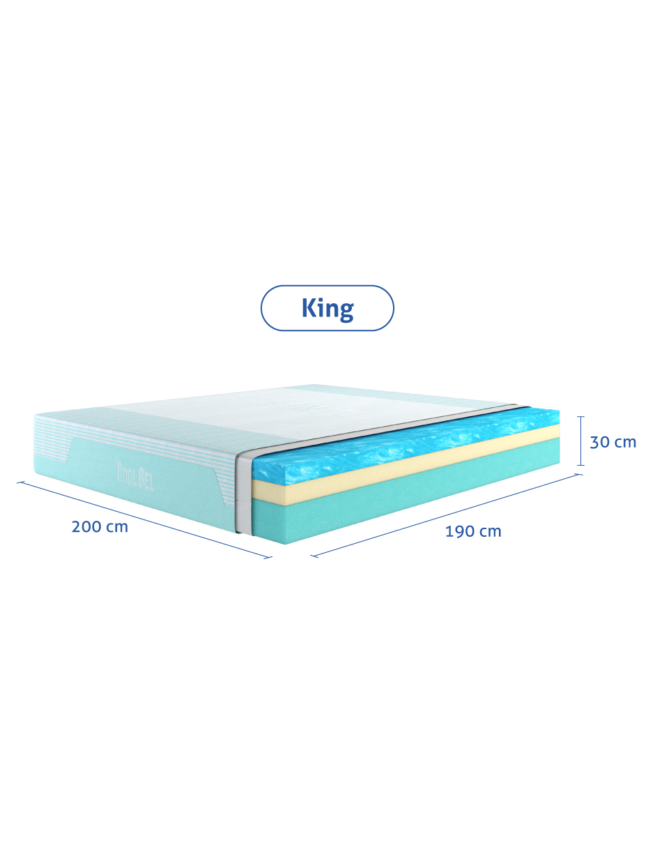 Foto 8 | Colchón en Caja King Size Sensei de Memory Foam Cool Gel