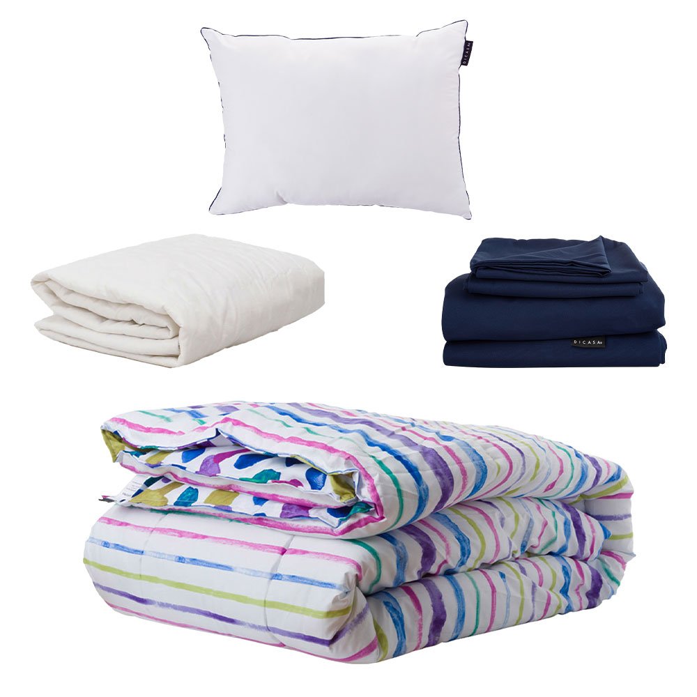 Foto 4 | Colchón Spring Air Morgan Matrimonial Color Negro + Almohada One + Sábanas Softy + Protector De Colchón + Edredón