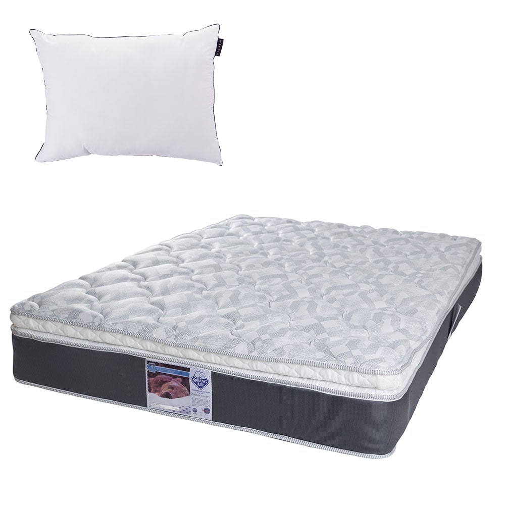 Colchón Individual Spring Air Marte color Gris y Almohada One $4,449