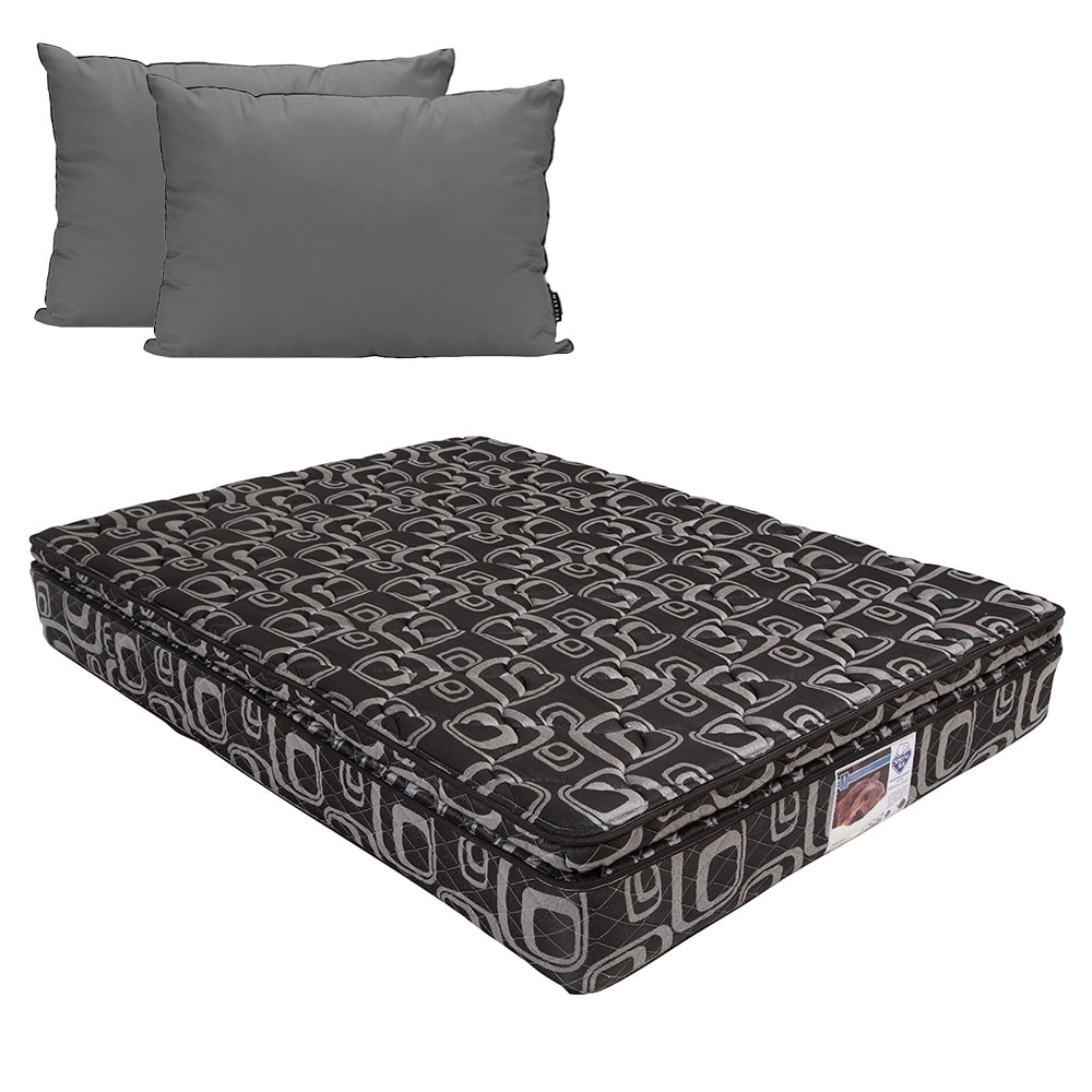 Colchón Spring Air Morgan Matrimonial Color Negro + Almohada 2pack $6,798