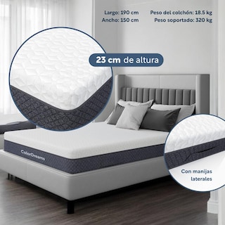 Foto 3 | Colchón Queen Size Colordreams Queendreamer color Blanco