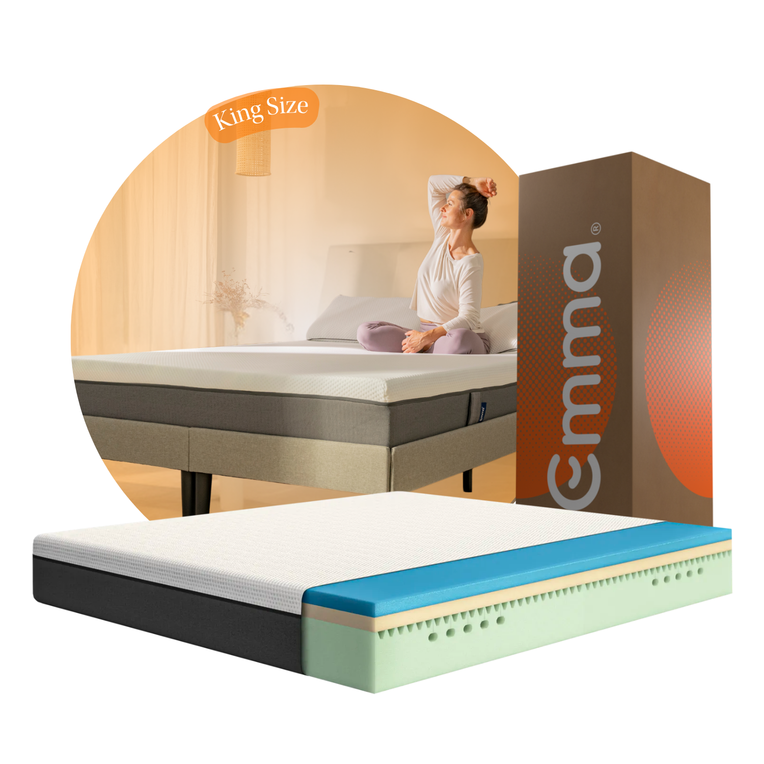 Colchón en Caja Emma King Size Memory Foam