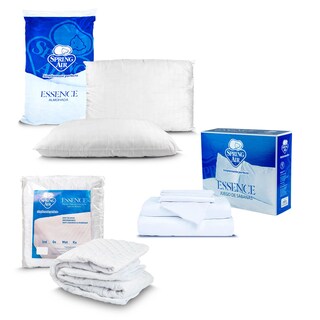 Foto 3 | Colchón Queen Size Spring Air Kunis más 2 Almohadas Protector y Juego de Sabanas