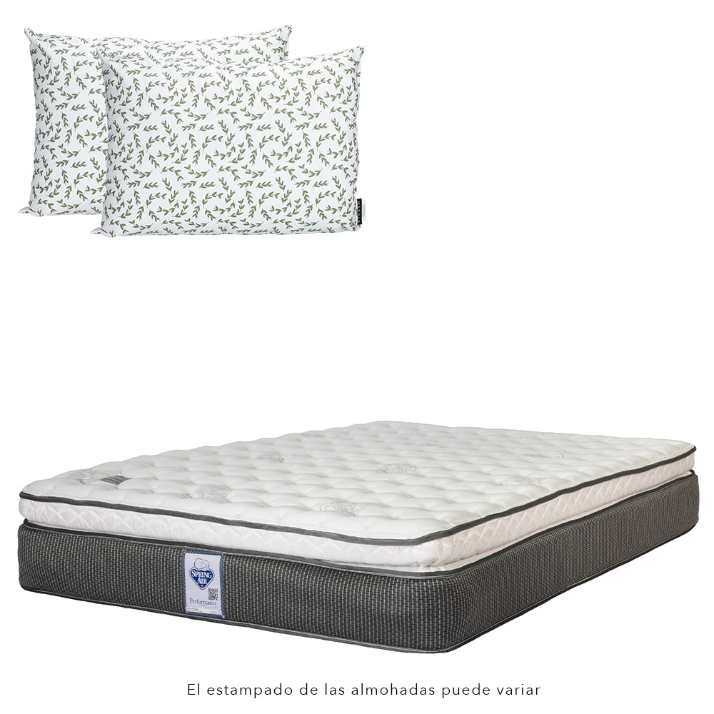 Colchón Matrimonial Spring Air Phantom color Blanco con Almohada $5,599