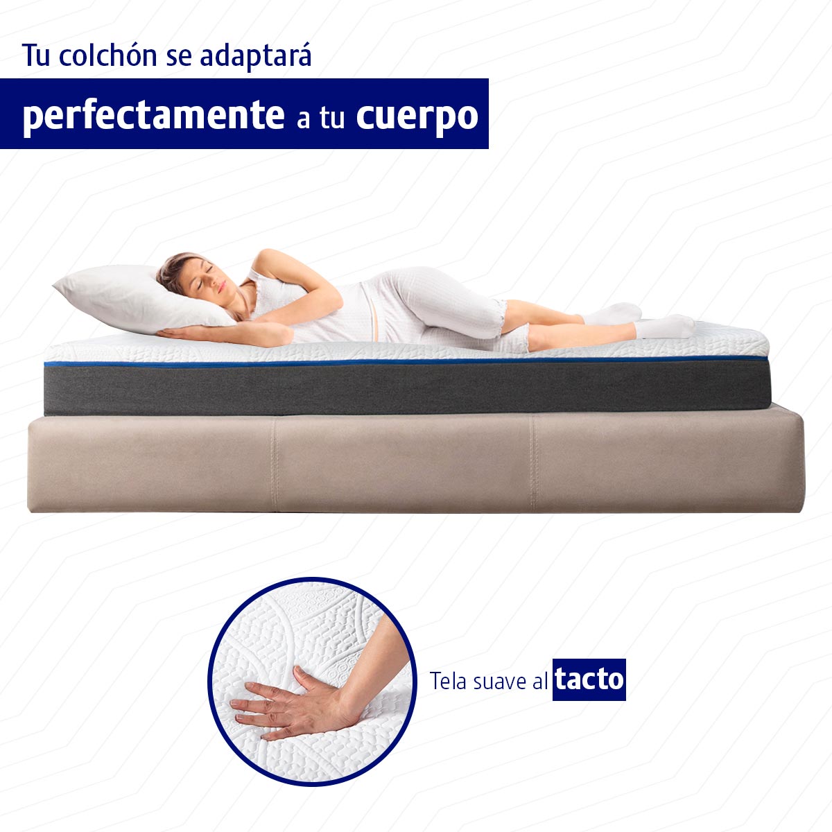 Foto 6 pulgar | Colchón Memory Dream Comfort Queen Size color Blanco en Caja