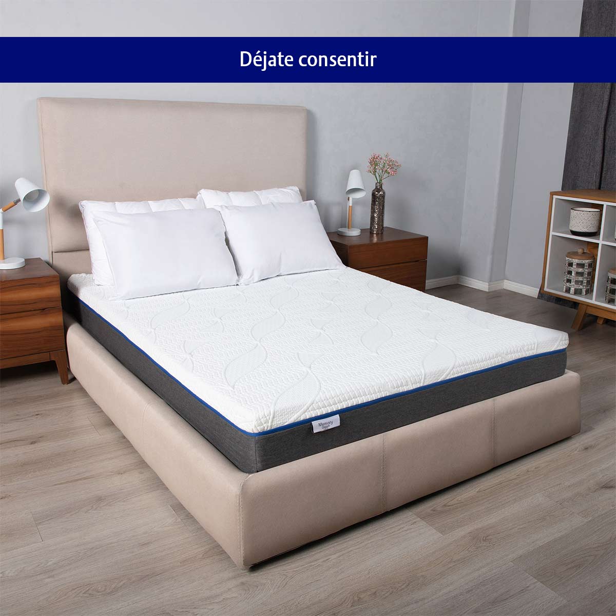 Foto 9 pulgar | Colchón Memory Dream Comfort Queen Size color Blanco en Caja