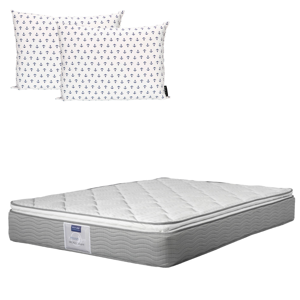 Foto 1 | Colchón Queen Size Restonic Cupra color Blanco y 2 Almohadas