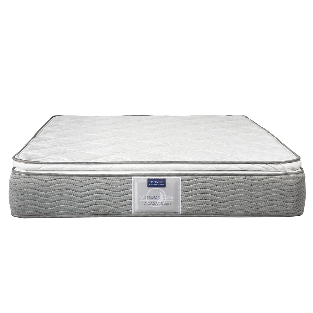 Foto 4 pulgar | Colchón Queen Size Restonic Cupra color Blanco y 2 Almohadas