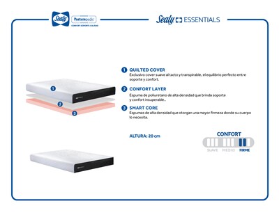 Foto 5 | Colchón Sealy Essentials King Size