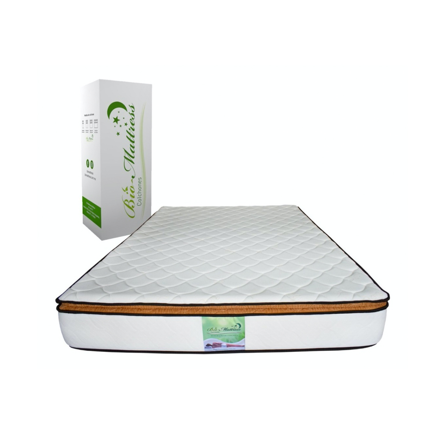 Foto 5 pulgar | Colchón Queen Size Bio Mattress en Caja Memory Foam  Bio Cotton