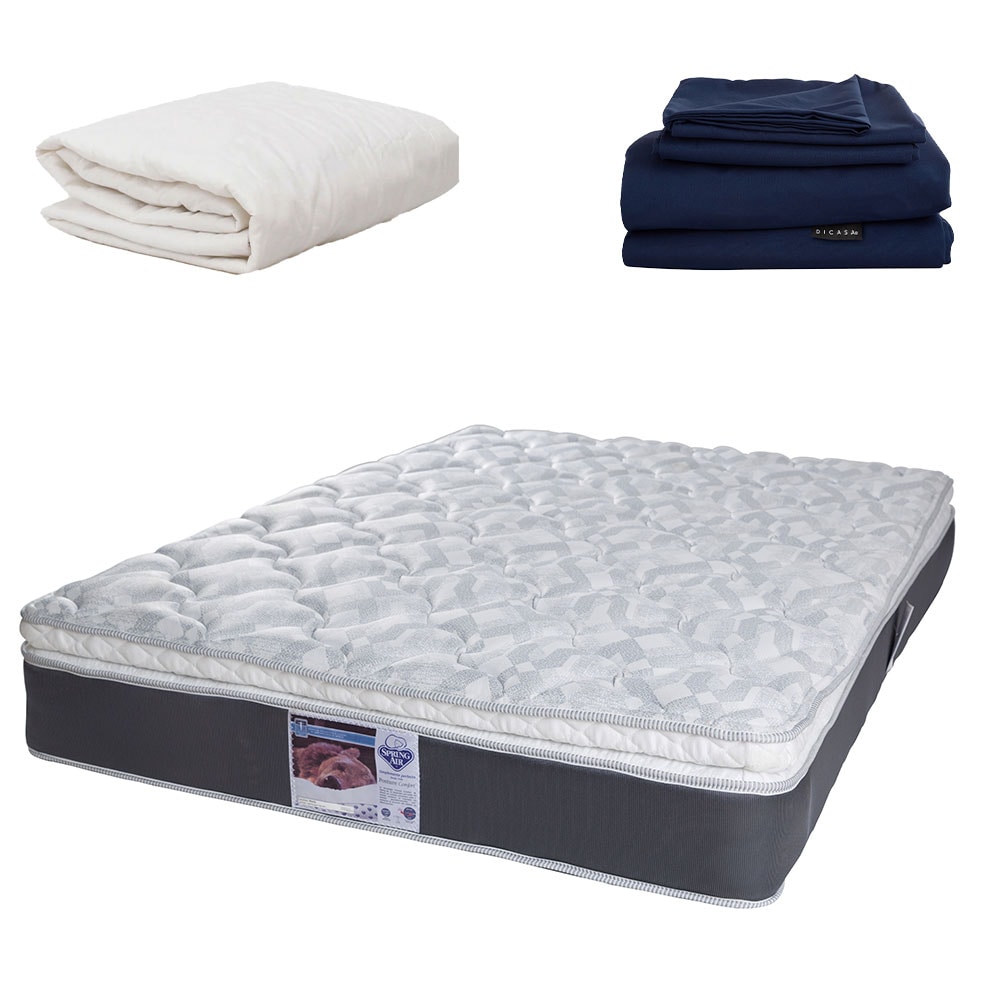 Colchón Spring Air Marte Queen Size + Protector de Colchón Spring Air + Sábanas Dicasa $6,299