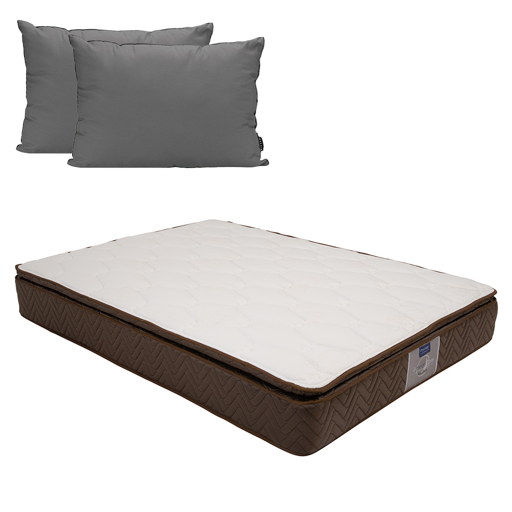 Colchón Restonic Nautilus Queen Size + 2 Almohadas 2 Pack