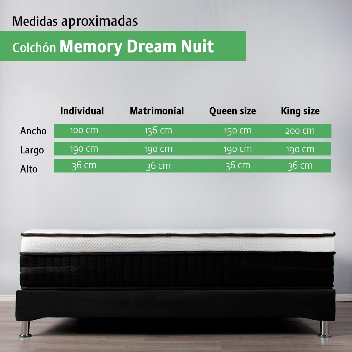 Foto 6 | Colchón King Size Memory Dream Nuit en Caja