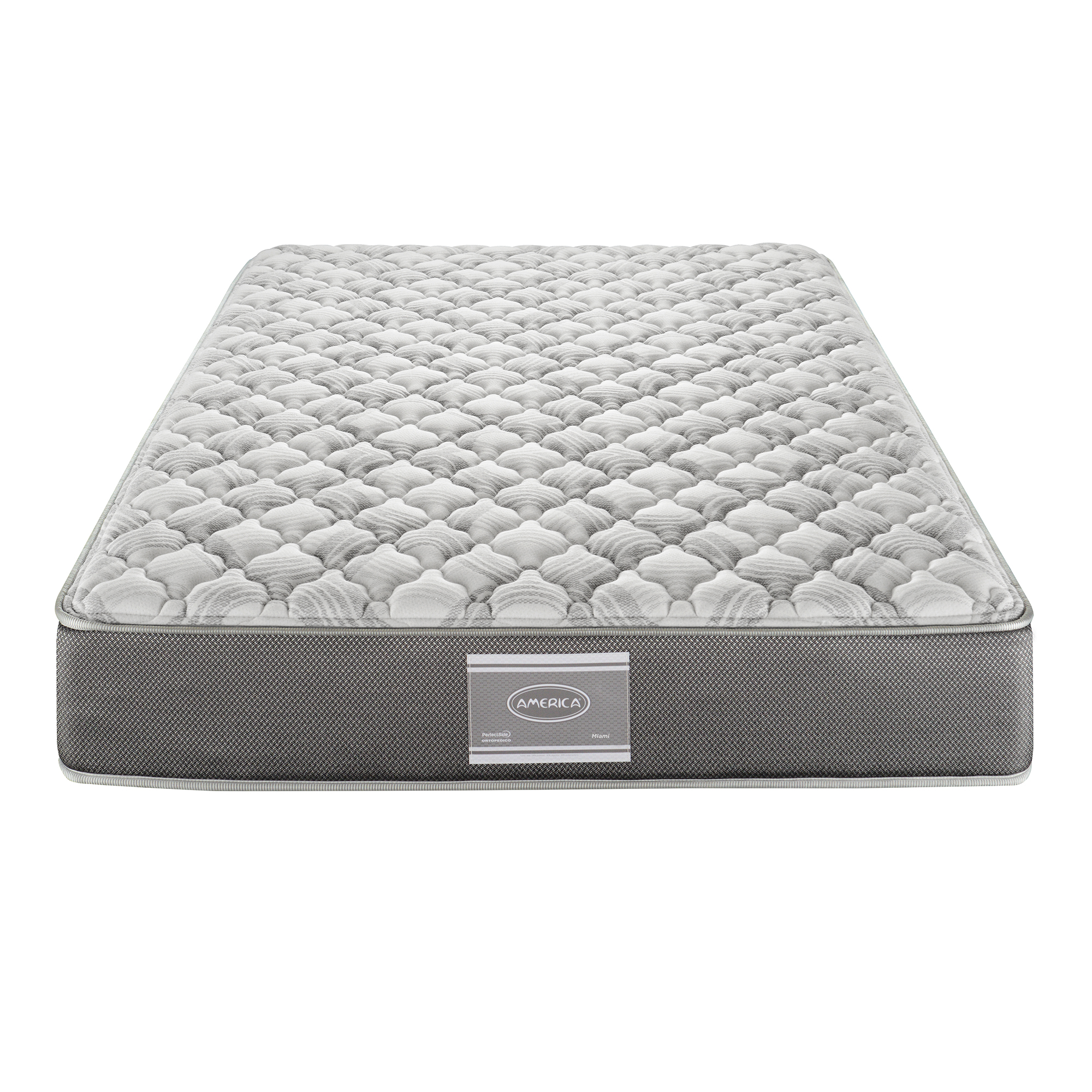 Colchón Queen Size América Miami color Gris