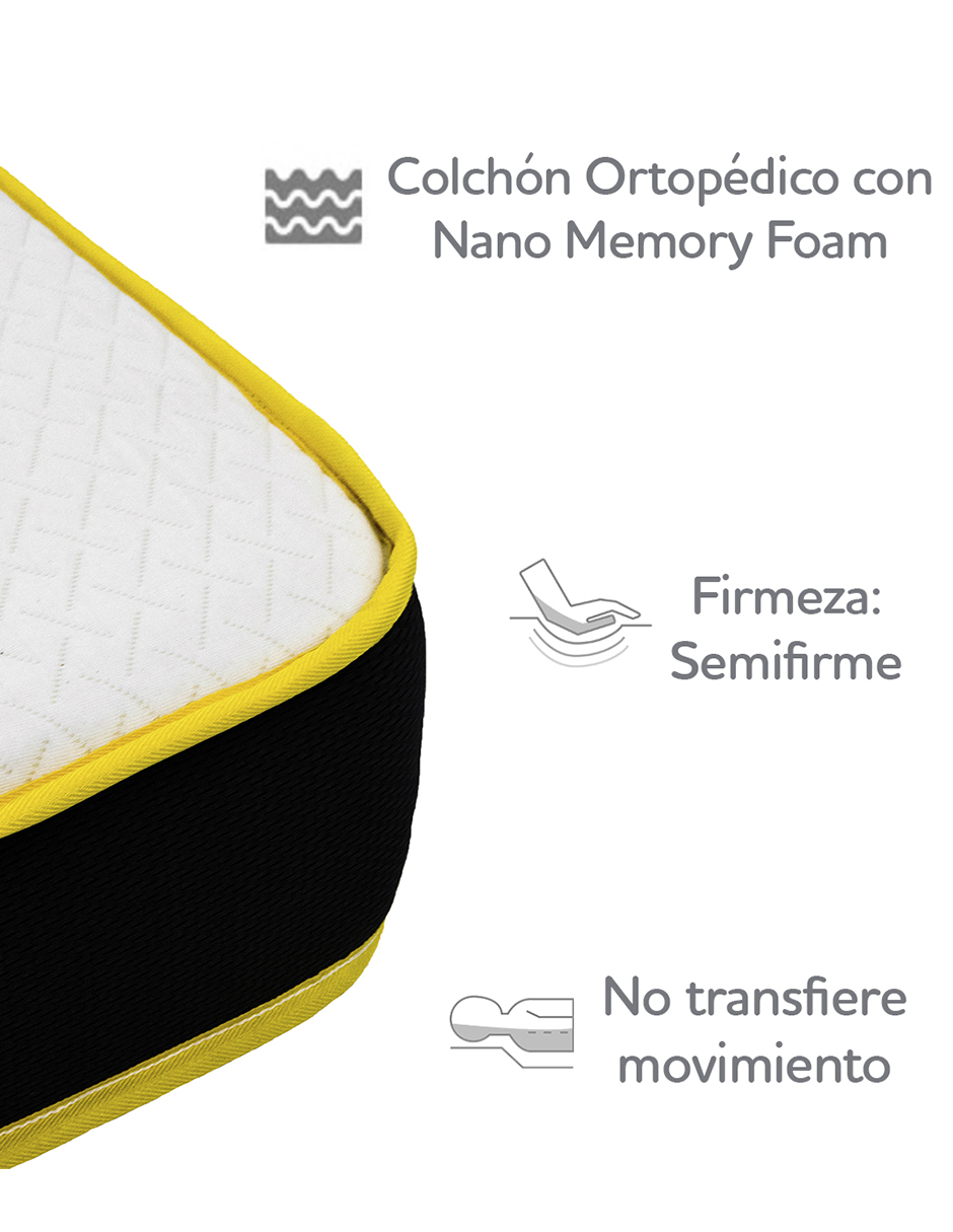 Foto 5 pulgar | Colchón King Size Voltti Basic Blanco Nano Memory Foam