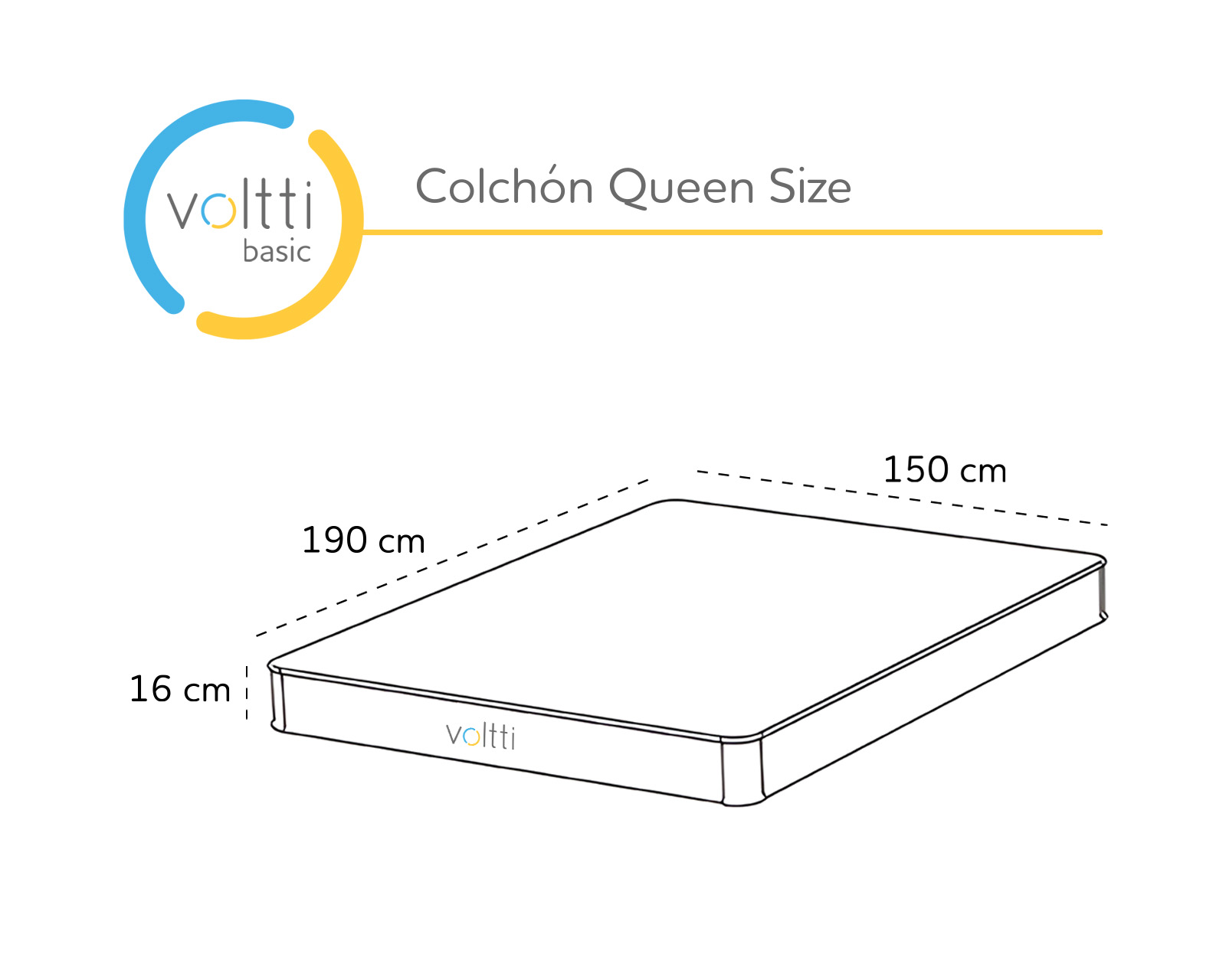 Foto 8 pulgar | Colchón en caja Queen Size Voltti Basic Blanco Nano Memory Foam