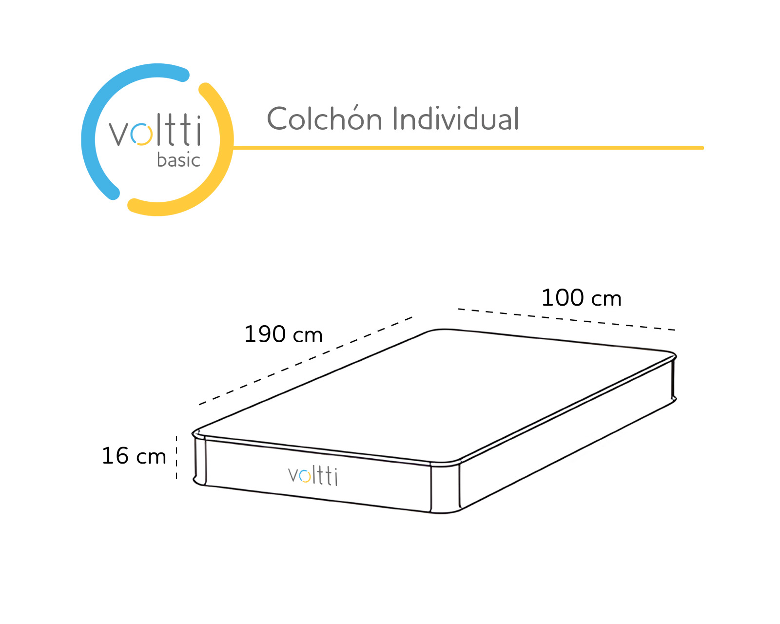 Foto 7 | Colchón en caja Individual Voltti Basic Blanco Nano Memory Foam