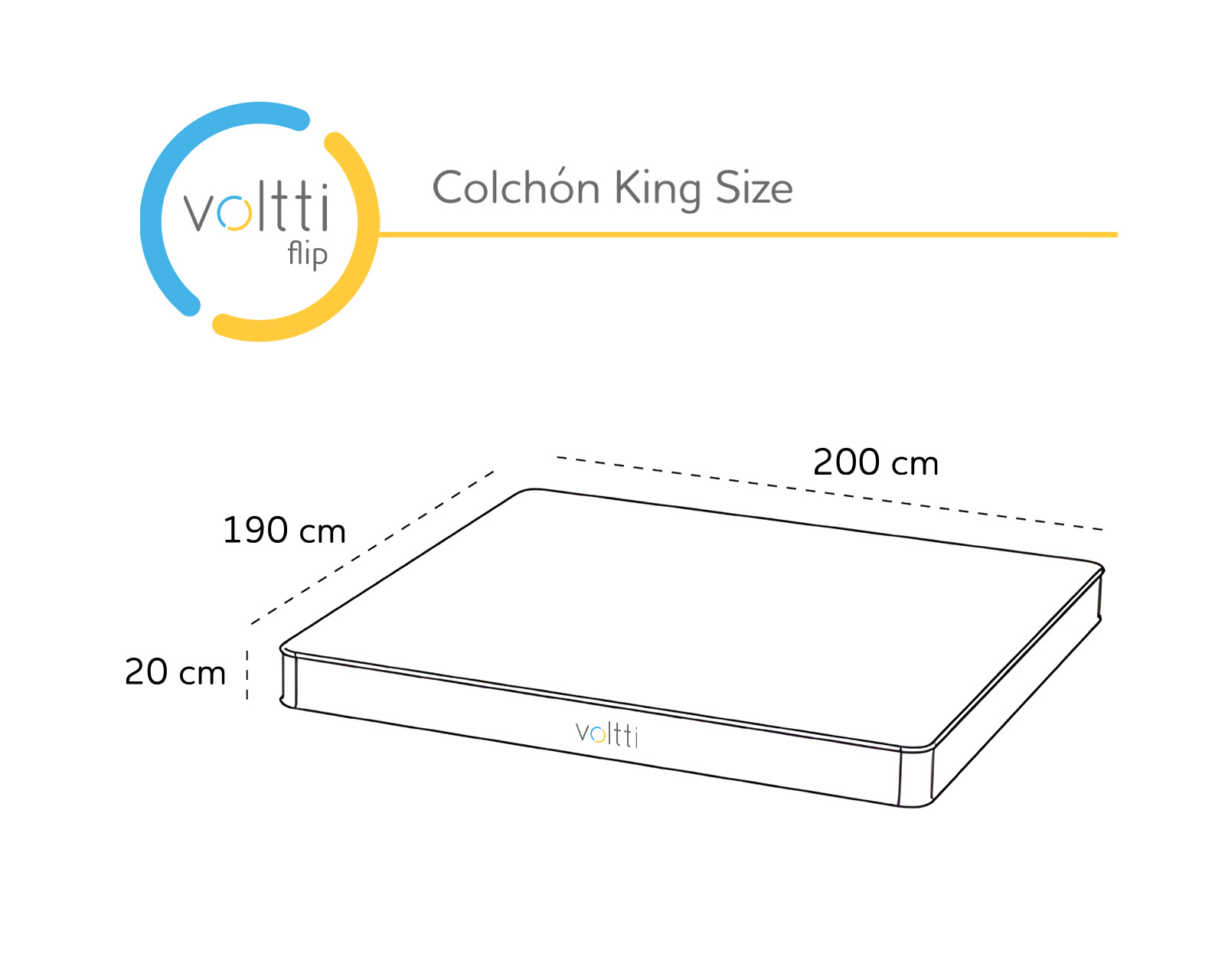 Foto 9 pulgar | Colchón en caja King Size Voltti Flip doble Comfort Reversible