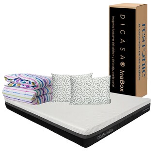 Foto 1 | Colchón Dicasa Inabox color Blanco Queen Size + 2 Almohadas Dicasa + Edredón Dicasa