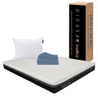 Foto 1 | Colchón Dicasa Inabox Color Blanco Queen Size + Almohada One + Sábanas