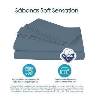 Foto 7 | Colchón Spring Air Premier color Negro Matrimonial + Almohada Spring Air + Sábanas Spring Air