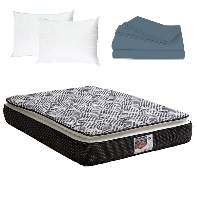 Foto 1 | Colchón Spring Air Omega King Size más 2 Almohada Osos y Sábanas