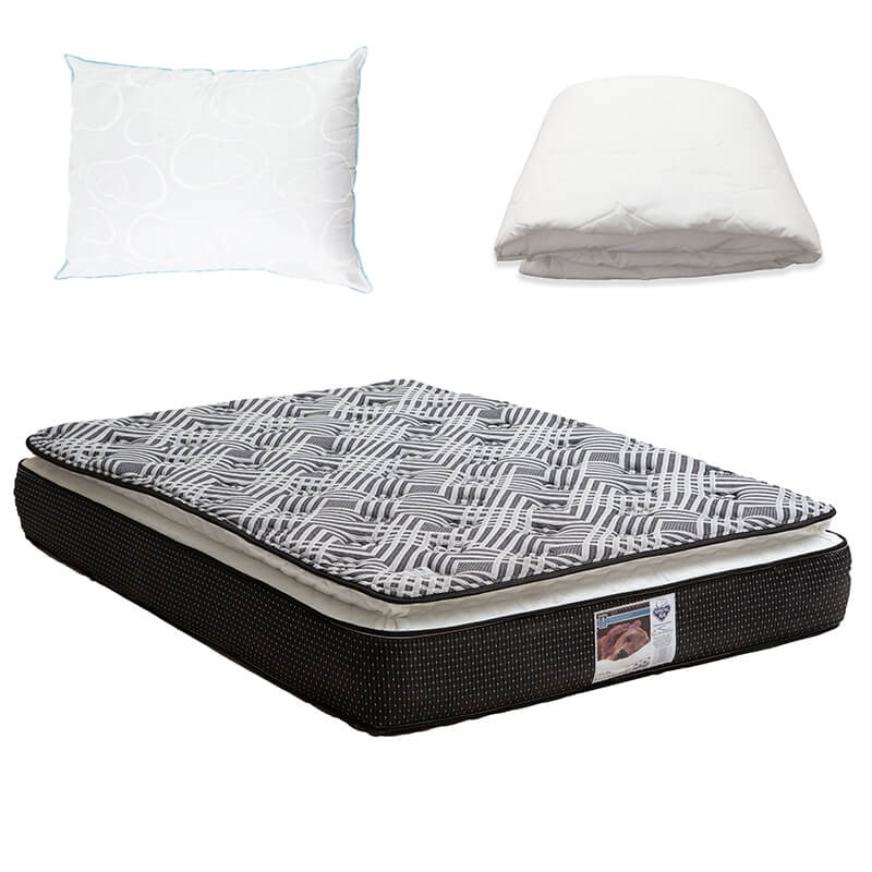 Foto 1 | Colchón Spring Air Omega color Gris King Size más Almohada Oso y Protector de Colchón