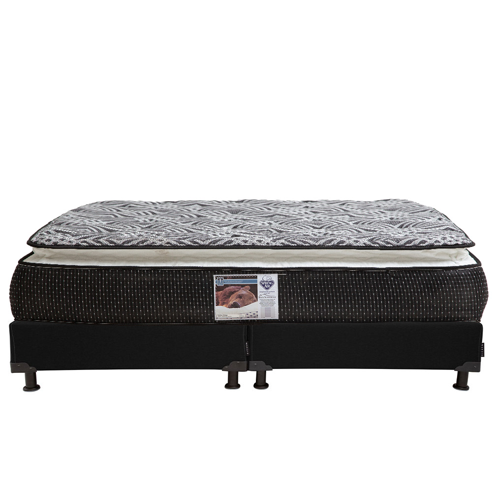 Foto 2 | Colchón Spring Air Omega King Size +box Black +Almohada One+sabanas Softy