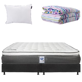 Foto 1 | Colchón King Size Spring Air + Box Belu + Almohada One + Edredón Verona